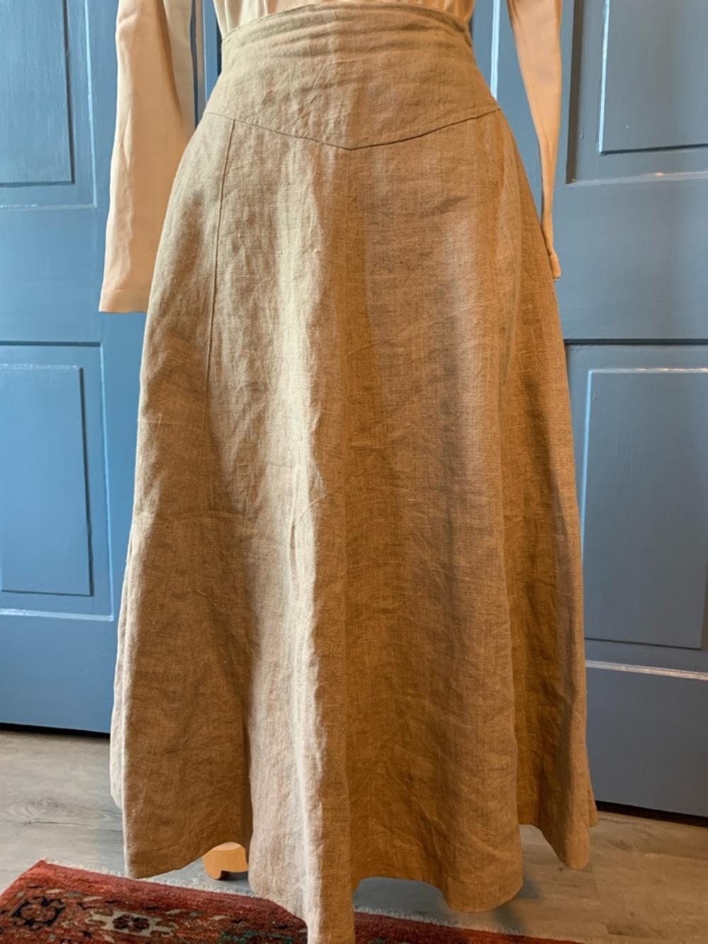 Ralph Lauren Country Long Linen A-Line Skirt